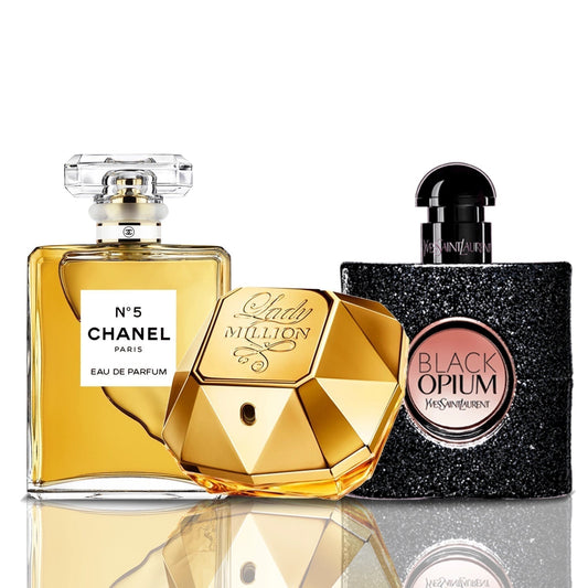 Set 3 Profumi | Chanel N°5 · Lady Million · Black Opium